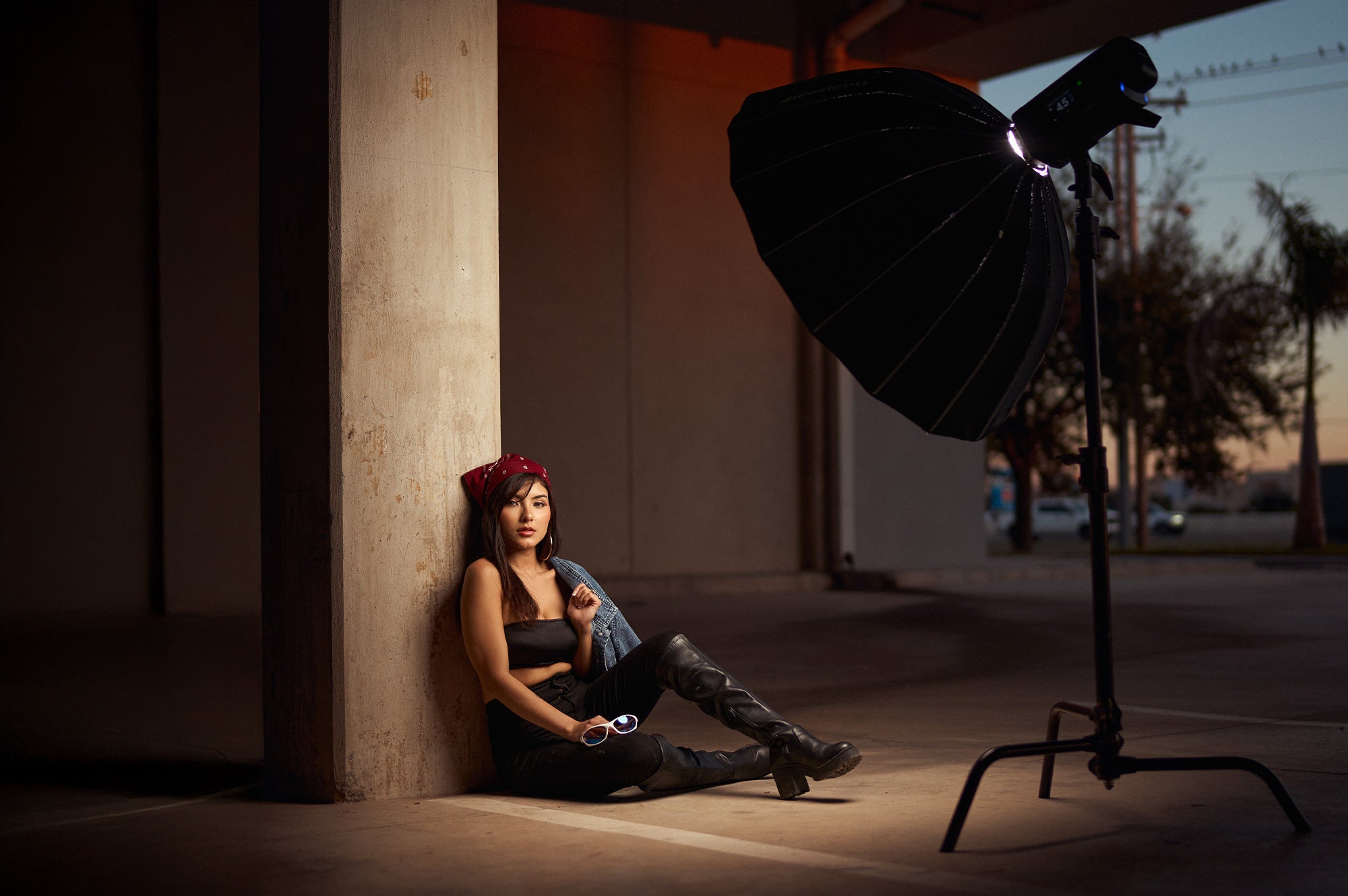 FJ800 Strobe with Beauty Dish On-Location