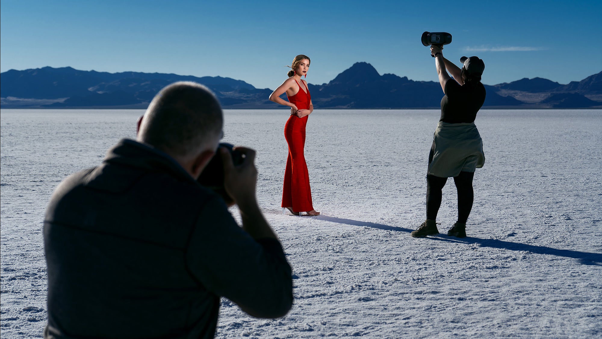 on-location portrait using single fj400 strobe