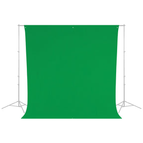 Wrinkle-Resistant Backdrop - Chroma-Key Green Screen (9' x 10')