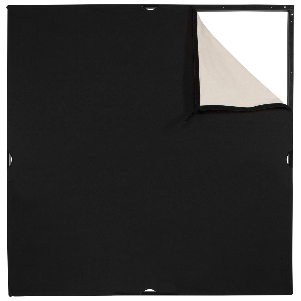 Scrim Jim Cine Unbleached Muslin/Black Fabric (4' x 4')