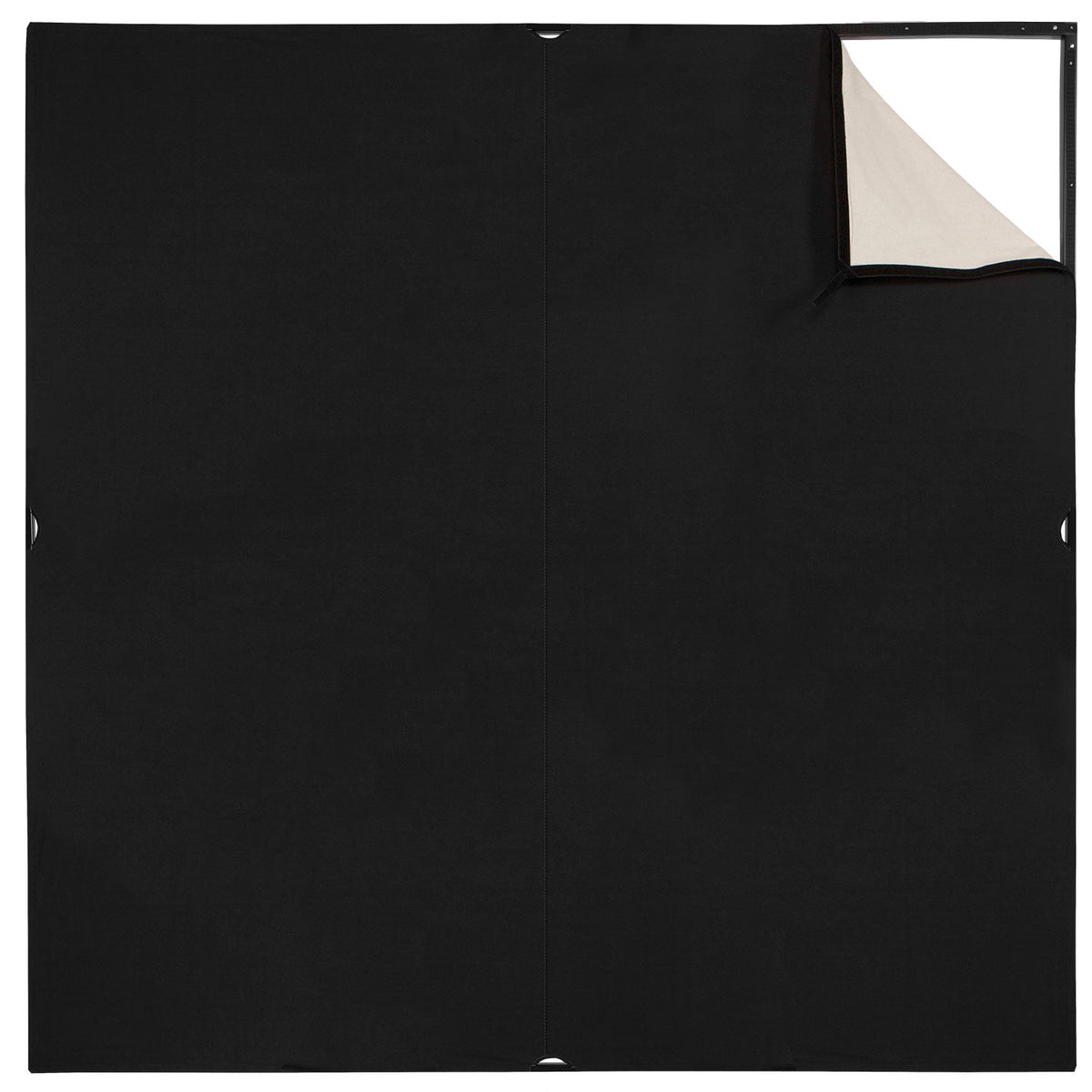 Scrim Jim Cine Unbleached Muslin/Black Fabric (6' x 6')
