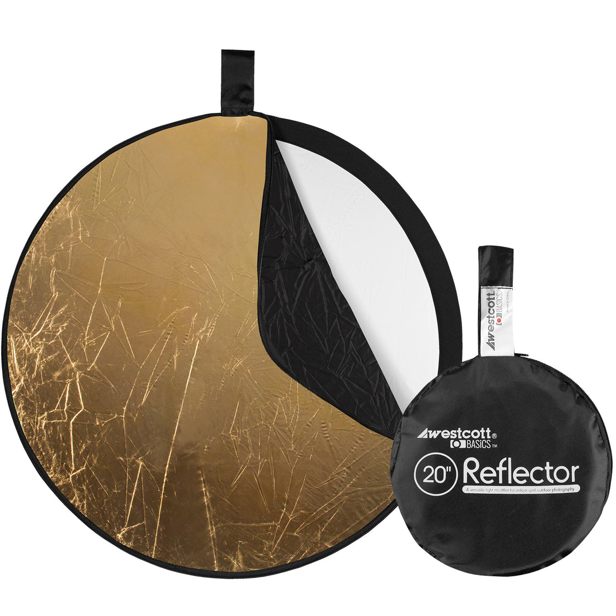 Collapsible 5-in-1 Reflector with Gold Surface (20")