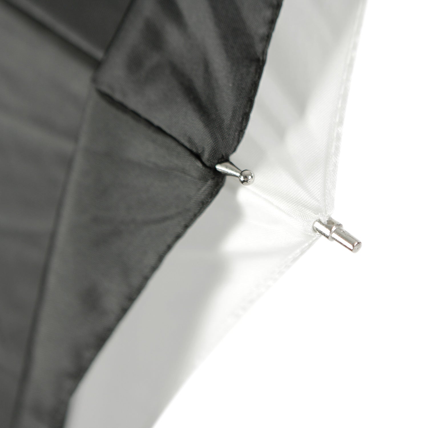 Convertible Umbrella - Optical White Satin with Removable Black Cover