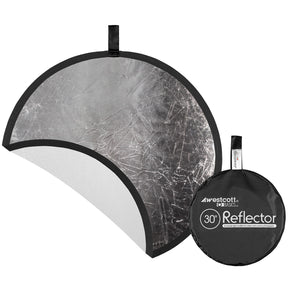 Collapsible 2-in-1 Silver/White Bounce Reflector (30")