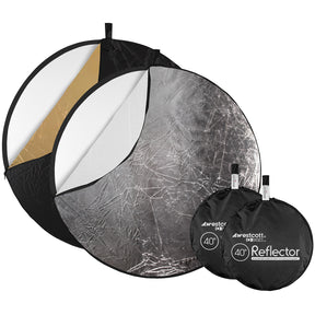 Collapsible 5-in-1 Reflector with Gold Surface (2-pack, 40")