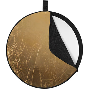 Collapsible 5-in-1 Reflector with Gold Surface (20")