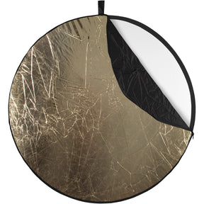 Collapsible 5-in-1 Reflector with Gold Surface (2-pack, 40")
