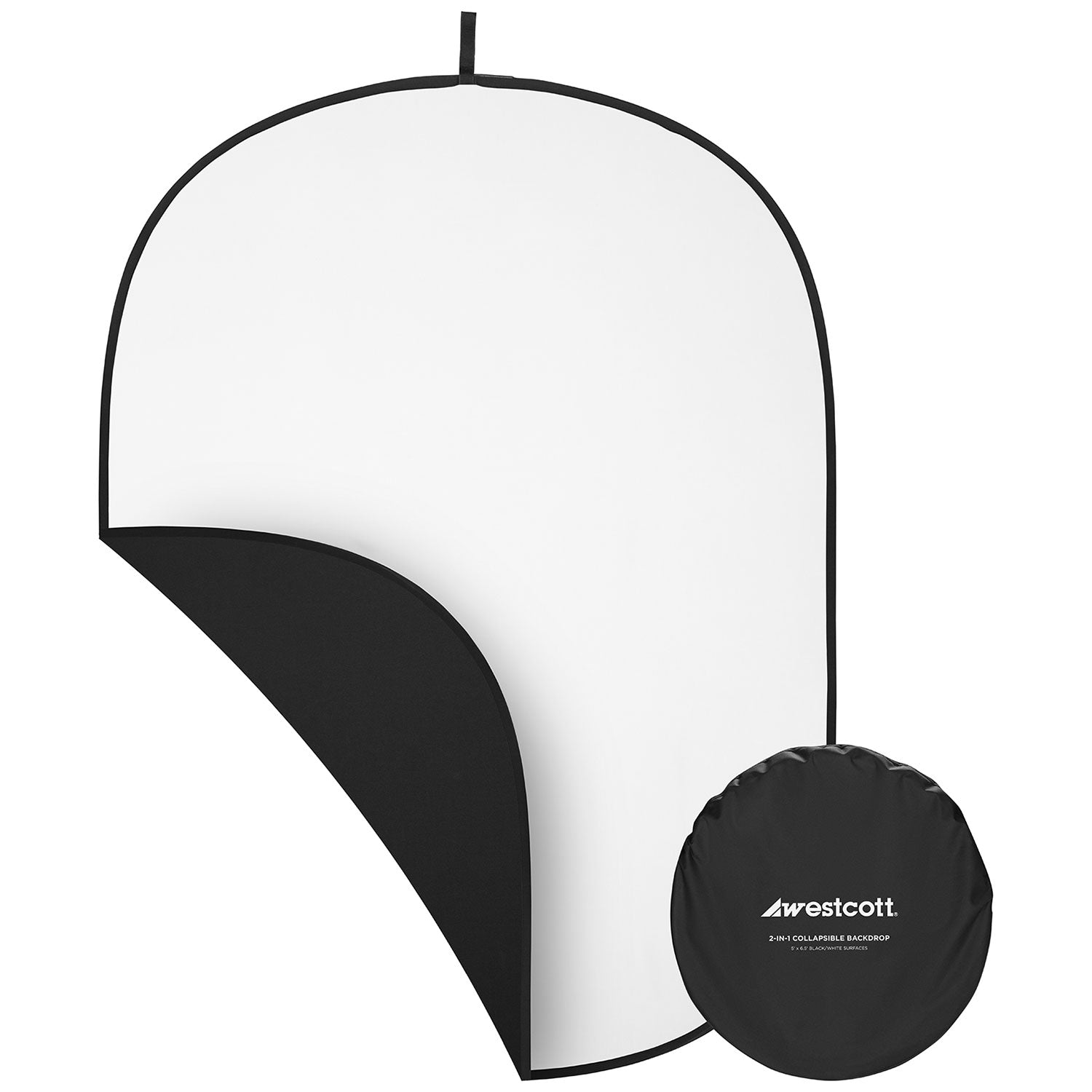 Collapsible 2-in-1 Black & White Backdrop (5' x 6.5')