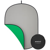 336 - Collapsible 2-in-1 Gray & Green Screen Backdrop (5' x 6.5') - Collapsible 2-in-1 Gray & Green Screen Backdrop (5' x 6.5') - 336 - Collapsible 2-in-1 Gray & Green Screen Backdrop (5' x 6.5')