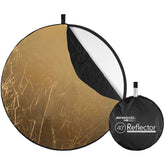Collapsible 5-in-1 Reflector with Gold Surface (40")