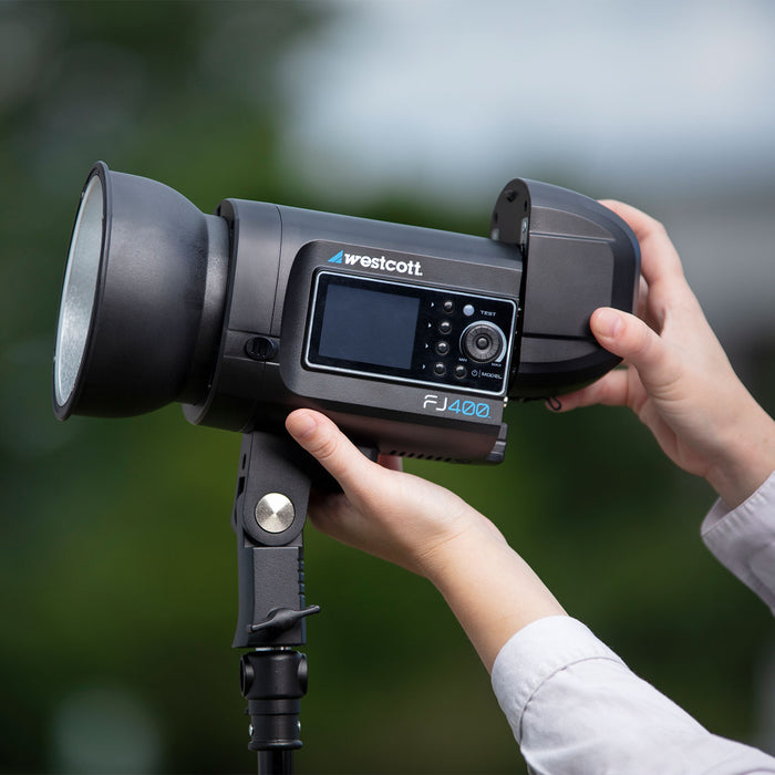 FJ400 Strobe 2-Light 1x3 Kit with Pro Light Mods and FJ-X3 S Wireless Trigger for Sony Cameras