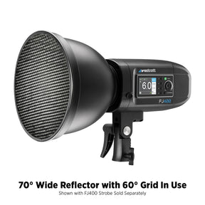 70-Degree Wide Reflector with Honeycomb Grids (FJ400, Bowens, Godox Mounts)