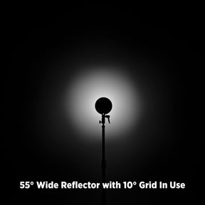 55-Degree Wide Umbrella Reflector with Honeycomb Grids (FJ400, Bowens, Godox Mounts)