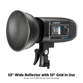 55-Degree Wide Umbrella Reflector with Honeycomb Grids (FJ800, FJ400 II, FJ400, Bowens)