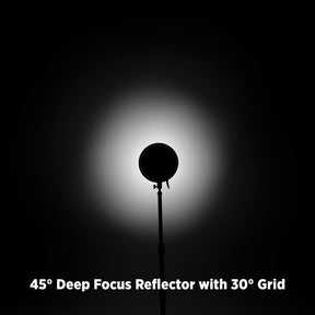 45-Degree Deep Focus Reflector with Honeycomb Grids & Diffusion (FJ800, FJ400 II, FJ400, Bowens)