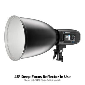 45-Degree Deep Focus Reflector with Honeycomb Grids & Diffusion (FJ400, Bowens, Godox Mounts)