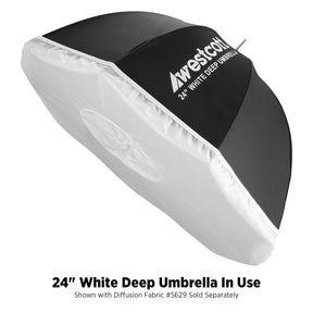 Deep Umbrella - White Bounce (24")