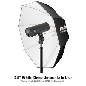 Deep Umbrella - White Bounce (24")