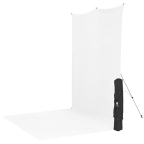 X-Drop Wrinkle-Resistant Sweep Backdrop Kit - High-Key White (5' x 12')