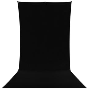 X-Drop Wrinkle-Resistant Sweep Backdrop Kit - Rich Black (5' x 12')