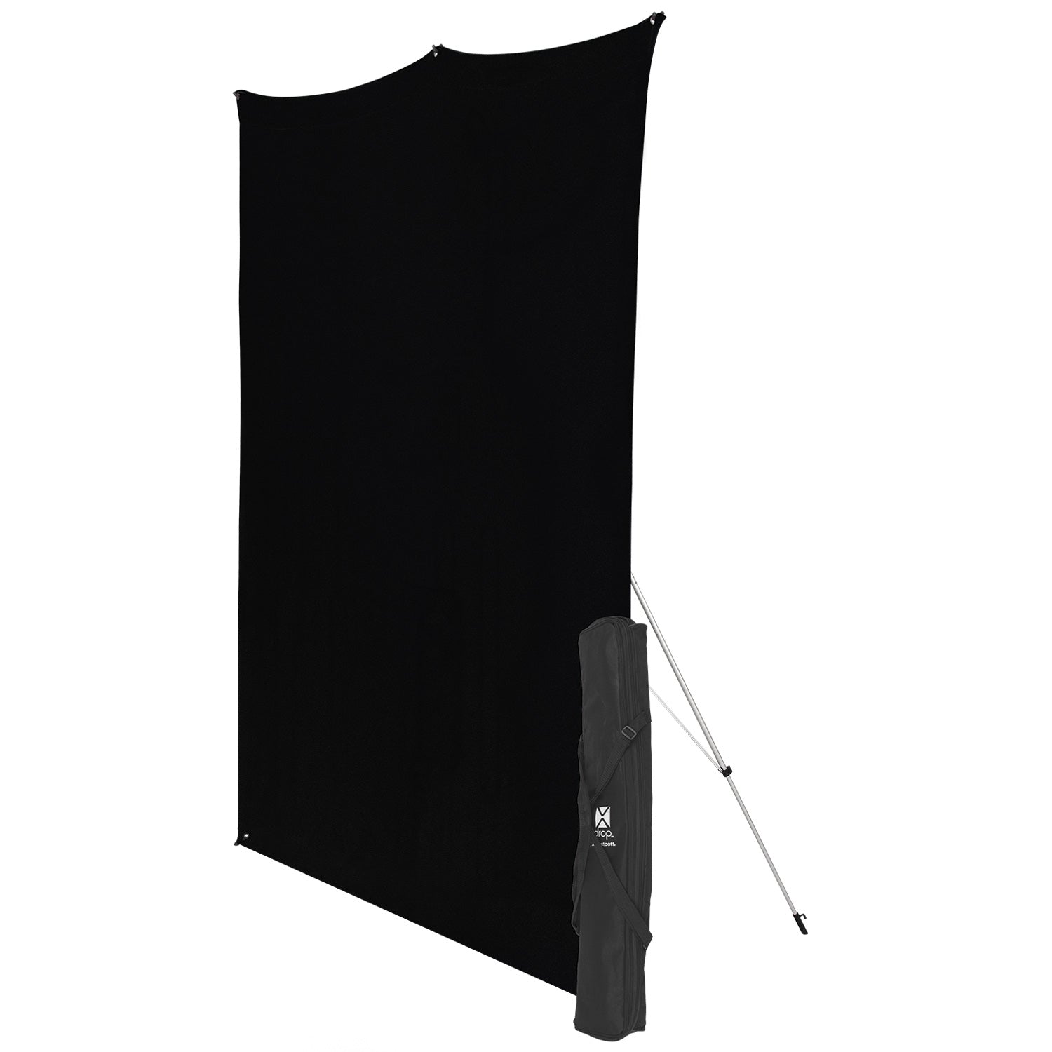 Angle Panel Backdrop X-Drop Wrinkle-Resistant Backdrop Kit - Rich Black (5' x 7')