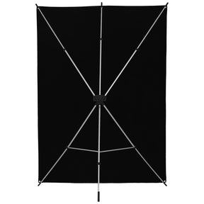 X-Drop Wrinkle-Resistant Sweep Backdrop Kit - Rich Black (5' x 12')