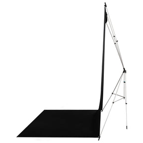 X-Drop Wrinkle-Resistant Sweep Backdrop Kit - Rich Black (5' x 12')