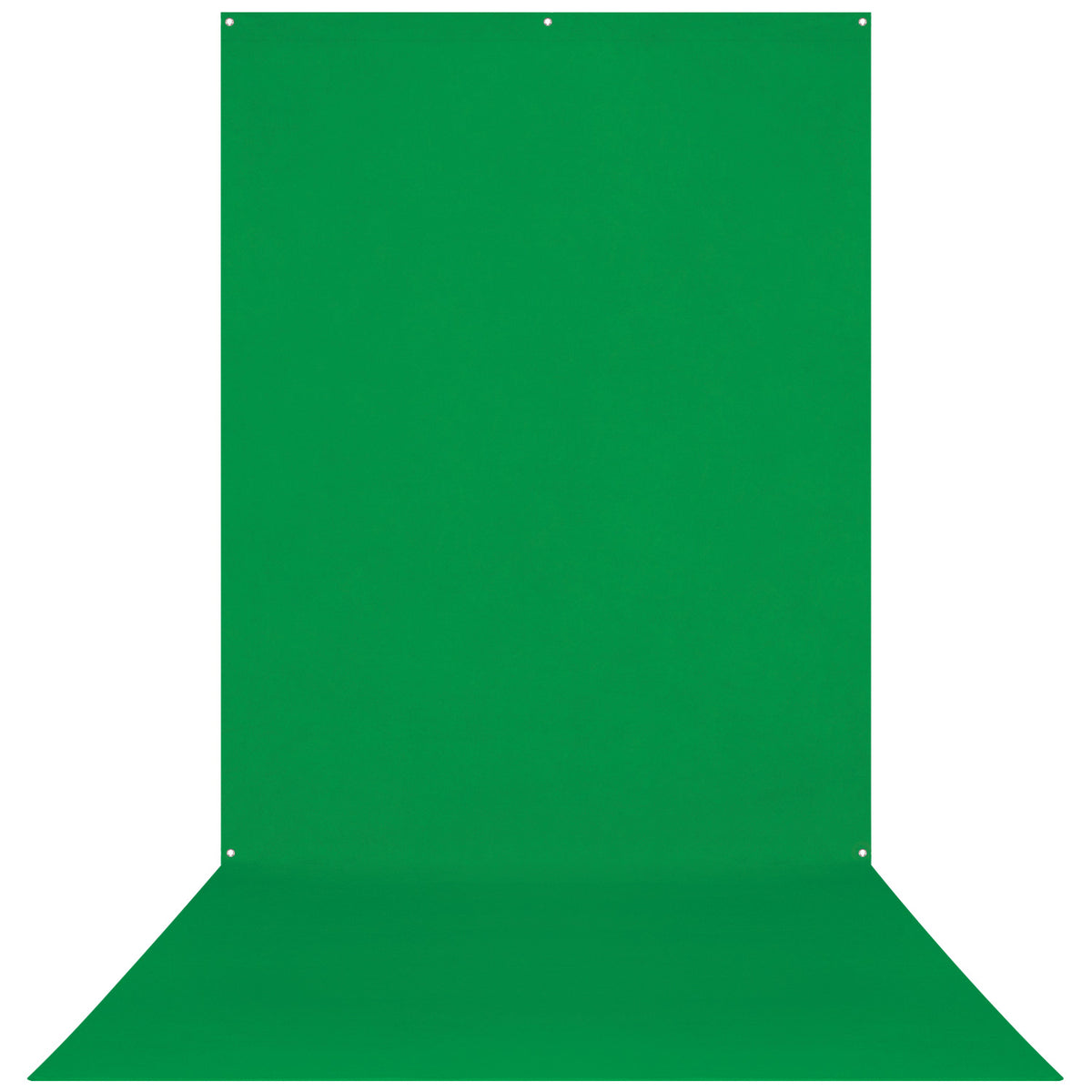 X-Drop Wrinkle-Resistant Sweep Backdrop - Chroma-Key Green Screen (5' x 12')