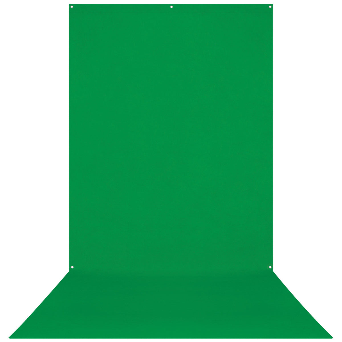 X-Drop Wrinkle-Resistant Sweep Backdrop - Chroma-Key Green Screen (5'