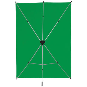 X-Drop Wrinkle-Resistant Sweep Backdrop Kit - Chroma-Key Green Screen (5' x 12')