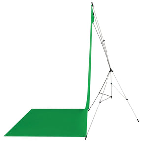 X-Drop Wrinkle-Resistant Sweep Backdrop Kit - Chroma-Key Green Screen (5' x 12')