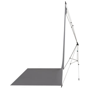 X-Drop Wrinkle-Resistant Sweep Backdrop Kit - Neutral Gray (5' x 12')