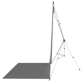 X-Drop Wrinkle-Resistant Sweep Backdrop Kit - Neutral Gray (5' x 12')