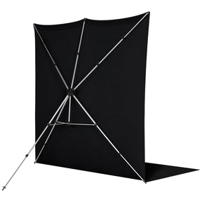 X-Drop Pro Wrinkle-Resistant Sweep Backdrop Kit - Rich Black (8' x 13')