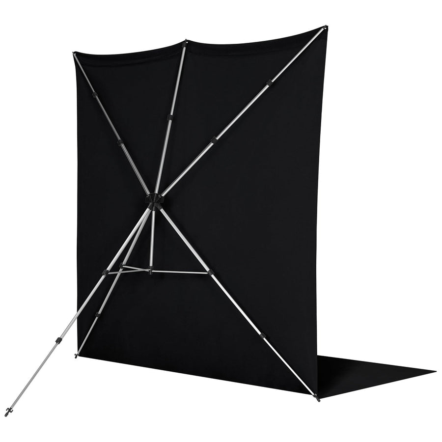 Xdrop Pro X-Drop Pro Wrinkle-Resistant Sweep Backdrop Kit - Rich Black (8' x 13'