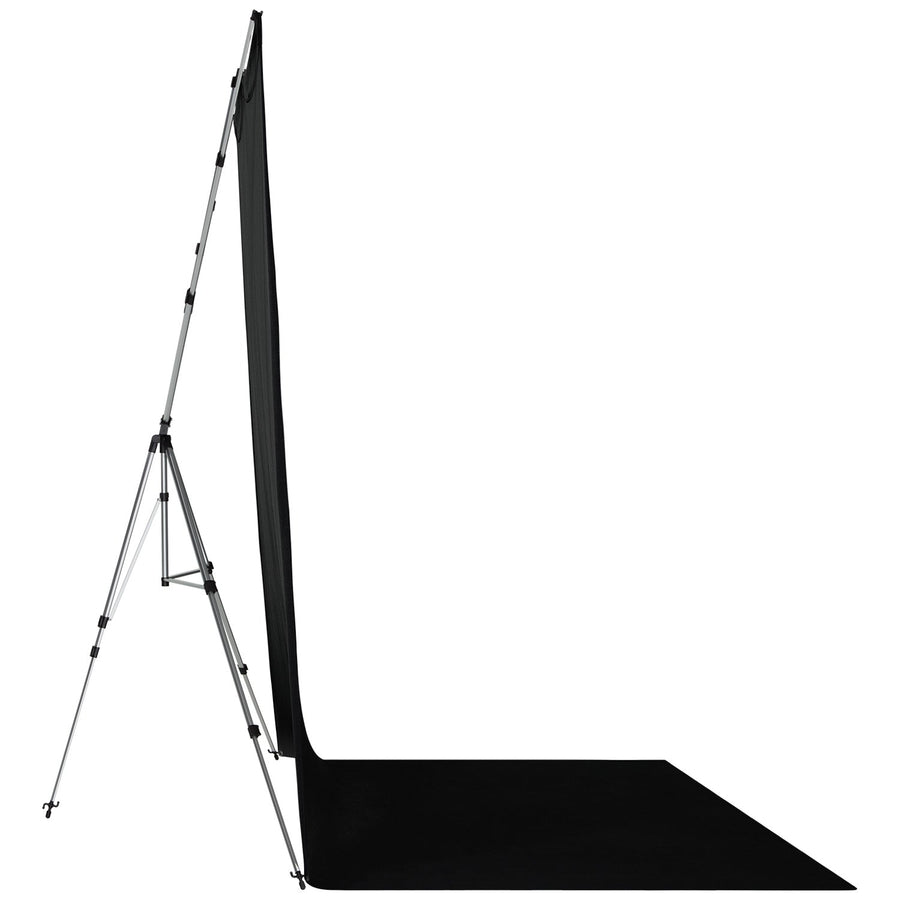 X-Drop Pro Wrinkle-Resistant Sweep Backdrop Kit - Rich Black (8' x 13'