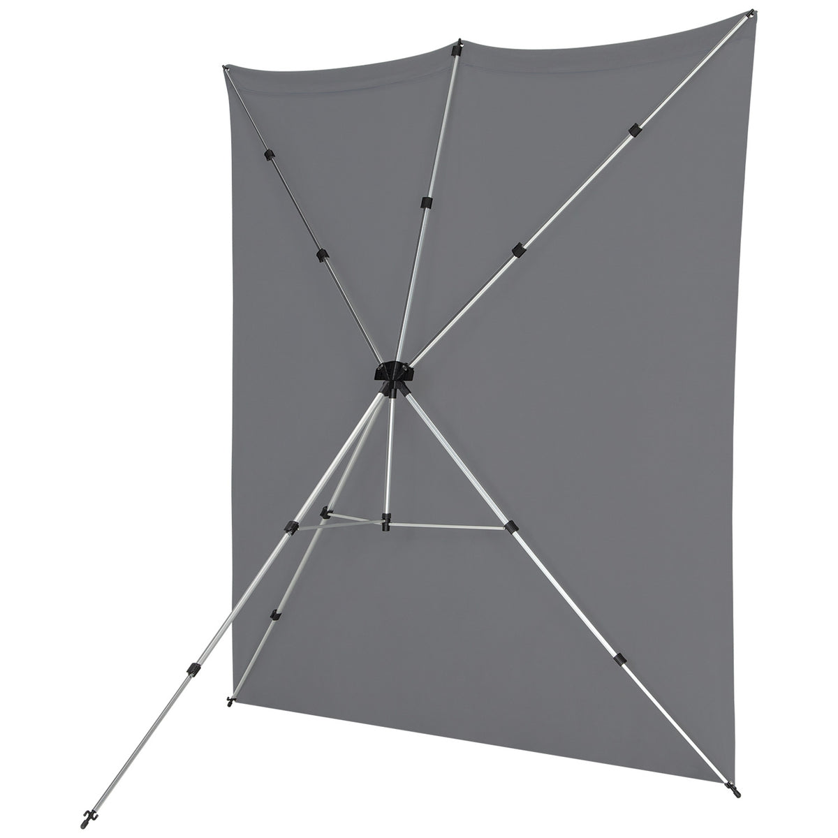 X-Drop Pro Wrinkle-Resistant Backdrop Kit - Neutral Gray (8' x 8')
