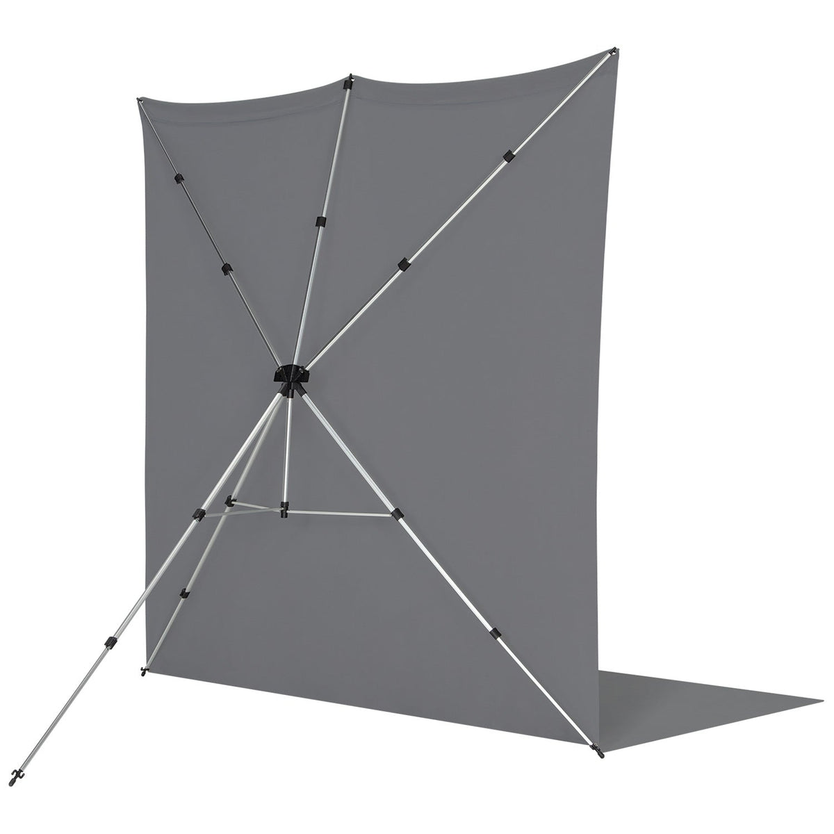 X-Drop Pro Wrinkle-Resistant Sweep Backdrop Kit - Neutral Gray (8' x 13')