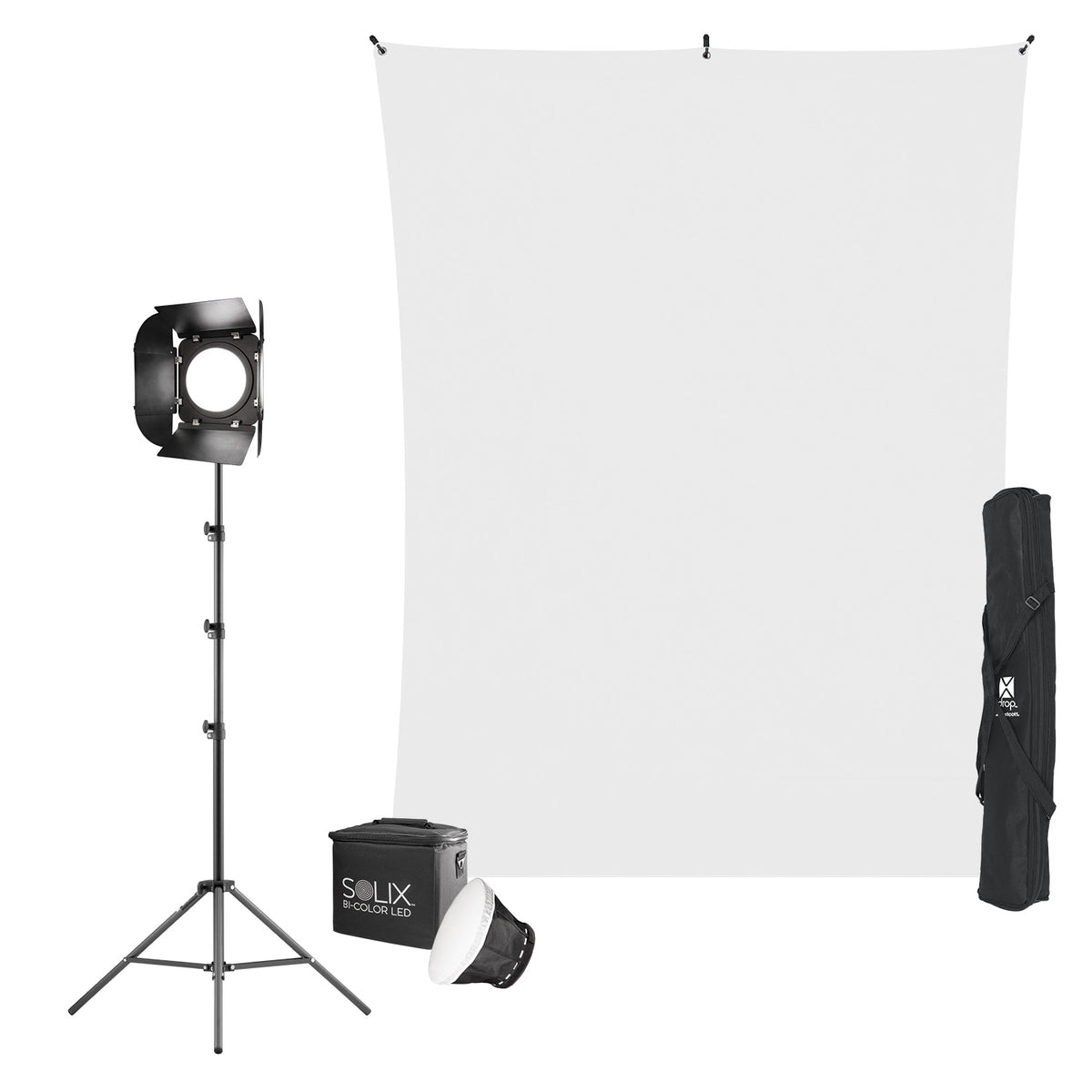 Solix Bi-Color Kit with X-Drop Backdrop & Stands