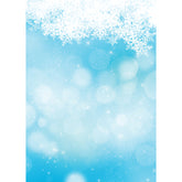X-Drop Canvas Backdrop - Blue Snowy Bokeh (5' x 7')