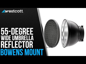 55-Degree Wide Umbrella Reflector with Honeycomb Grids (FJ400, Bowens, Godox Mounts)