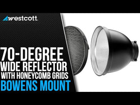 70-Degree Wide Reflector with Honeycomb Grids (FJ400, Bowens, Godox Mounts)